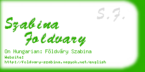 szabina foldvary business card